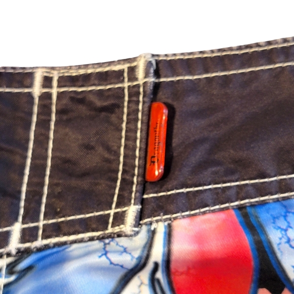 Dragon Fly Greatful Dead Vintage Y2K All Over Print AOP Swim Trunks Shorts  32 - Picture 5 of 11